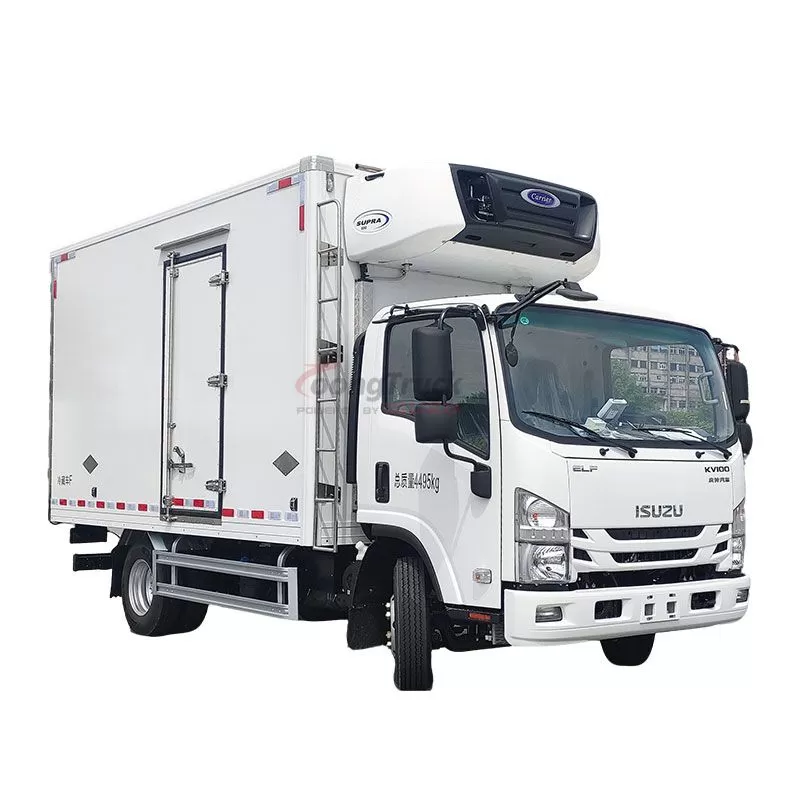 ISUZU KV100 4x2 120hp 4Ton 5Ton Refrigerated Van Truck Refrigerator Cargo Truck for Cold Chain Transportation