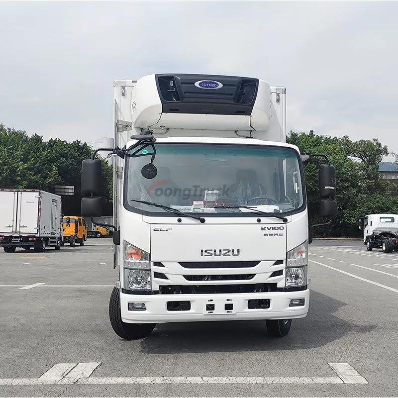 ISUZU KV100 4x2 120hp 4Ton 5Ton Refrigerated Van Truck Refrigerator Cargo Truck for Cold Chain Transportation