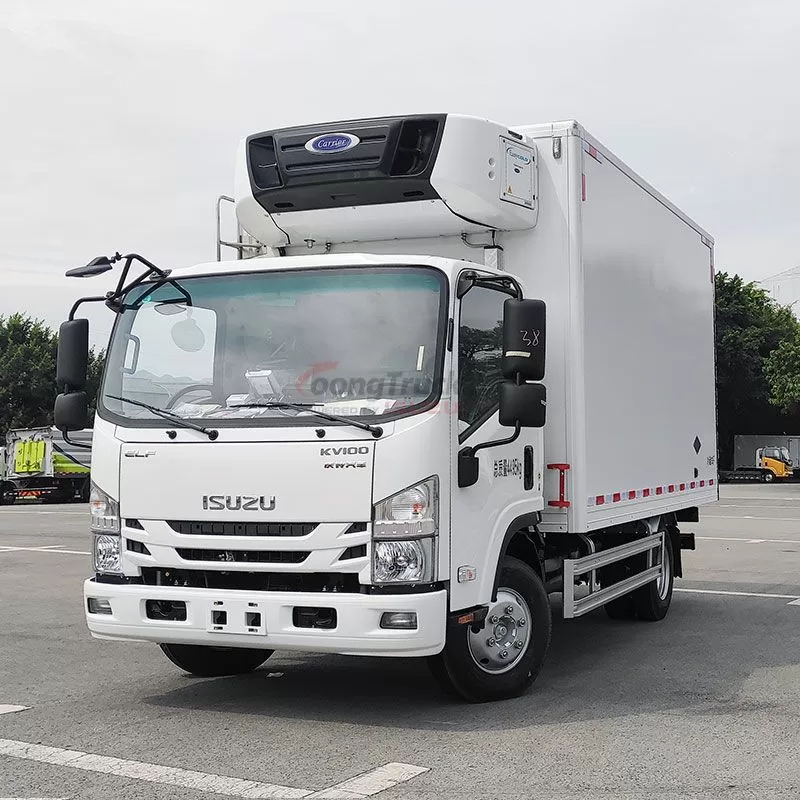 ISUZU KV100 4x2 120hp 4Ton 5Ton Refrigerated Van Truck Refrigerator Cargo Truck for Cold Chain Transportation