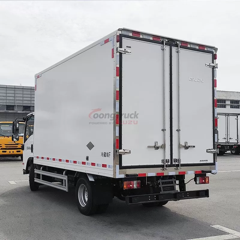 ISUZU KV100 4x2 120hp 4Ton 5Ton Refrigerated Van Truck Refrigerator Cargo Truck for Cold Chain Transportation