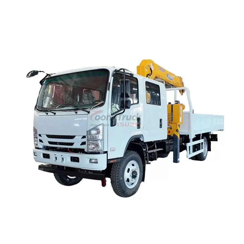 Isuzu 700P NPR 4-wheel drive with XCMG straight boom truck-mounted crane