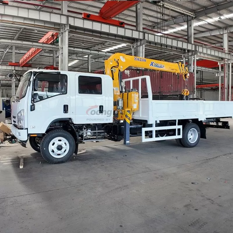 Isuzu 700P NPR 4-wheel drive with XCMG straight boom truck-mounted crane