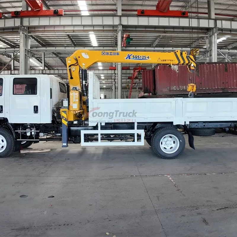 Isuzu 700P NPR 4-wheel drive with XCMG straight boom truck-mounted crane