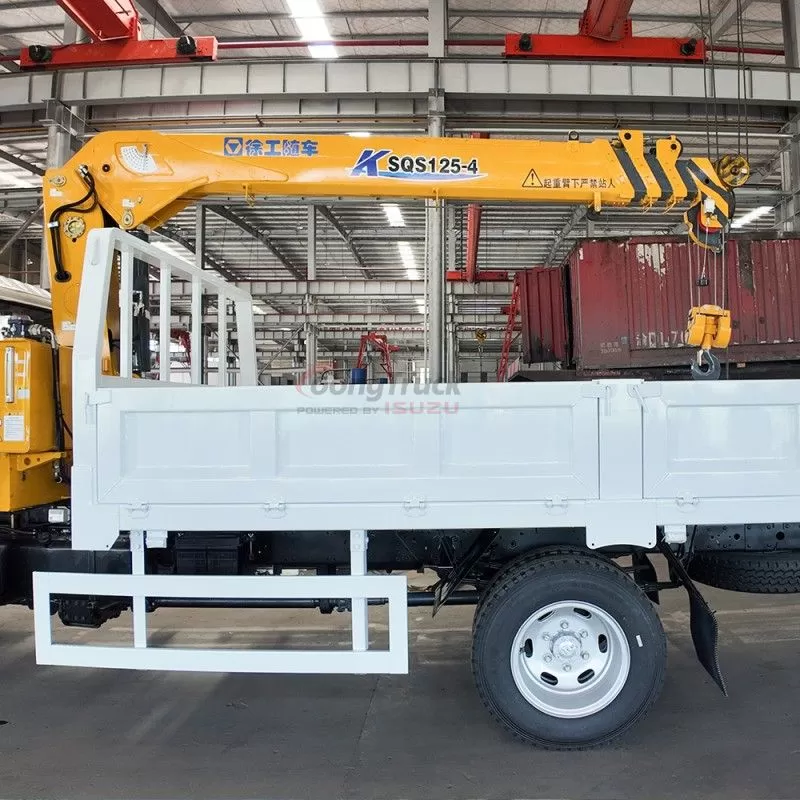 Isuzu 700P NPR 4-wheel drive with XCMG straight boom truck-mounted crane